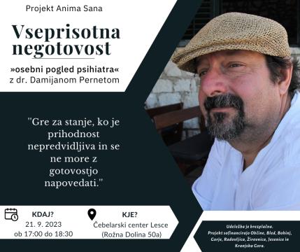 Vseprisotna negotovost – osebni pogled psihiatra«.